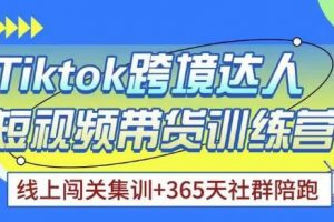 Tiktok海外精选联盟短视频带货百单训练营，带你快速成为Tiktok带货达人