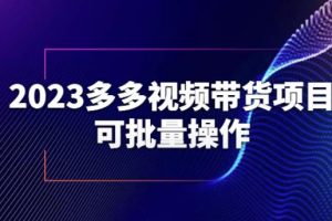 2023多多视频带货项目，可批量操作【保姆级教学】【揭秘】