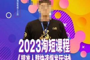 文涛·2023淘短精准人群快速爆发玩法，​快速高效自创视频及全店运营思维