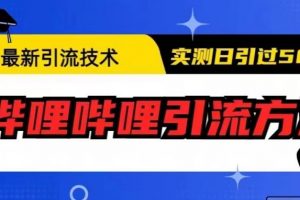 最新引流技术，哔哩哔哩引流方法，实测日引50人【揭秘】