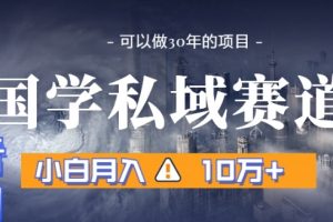 暴力国学私域赛道，小白月入10万+，引流+转化完整流程【揭秘】